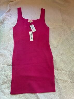 L'AGENCE Bright Fuchsia Tank Mini Dress